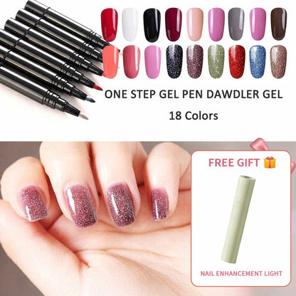 💅✨ 1 KAUFEN, 1 GRATIS! Ein-Schritt-Nagellackstift – Inkl. kostenloser Mini-UV-Nagellampe – Schnell trocknend & deckend – Perfekt für schnelle Maniküre zu Hause 🎁