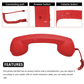 🎄Weihnachtsangebot📞Retro-Telefonhörer für iPhone und Android, Vintage-Telefonhörer mit Typ-C-Anschluss, HD-Mikrofon und Lautsprecher