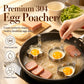 🥚🍳 Eierringform aus Edelstahl 304 – lustige Formen, auslaufsicherer flacher Boden und leichtes Lösen