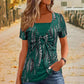 👕 LIMITED-TIME 50% RABATT! ✨ Retro Leoparden-Top – Eckiger Ausschnitt, 2-teilig Look ✨
