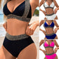 🔥👙Sexy Damen-Badeanzug mit V-Ausschnitt und Wellenmuster für den Urlaub