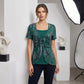 👕 LIMITED-TIME 50% RABATT! ✨ Retro Leoparden-Top – Eckiger Ausschnitt, 2-teilig Look ✨