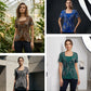 👕 LIMITED-TIME 50% RABATT! ✨ Retro Leoparden-Top – Eckiger Ausschnitt, 2-teilig Look ✨