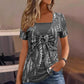 👕 LIMITED-TIME 50% RABATT! ✨ Retro Leoparden-Top – Eckiger Ausschnitt, 2-teilig Look ✨