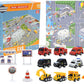 🔥Solange der Vorrat reicht 50 % Rabatt!🚗Adventskalender für Jungen: Spielzeugsets mit Baumaschinen aus Metalllegierung