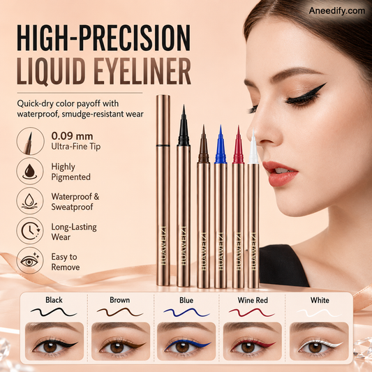 💄 1+1 gratis ! Hochpräziser Flüssig-Eyeliner mit 0,09mm Spitze – Wasserfest, schweißfest & 5 Farbtöne verfügbar