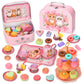 ⏳Zeitlich begrenztes Sonderangebot⏰Kinder-Teeservice Spielzeug – PP/PS – 17-teilig Tragbar für Kinder ab 3 Jahren – Fantasiespiel & Teeparty 🎀