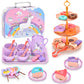 ⏳Zeitlich begrenztes Sonderangebot⏰Kinder-Teeservice Spielzeug – PP/PS – 17-teilig Tragbar für Kinder ab 3 Jahren – Fantasiespiel & Teeparty 🎀