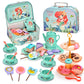 ⏳Zeitlich begrenztes Sonderangebot⏰Kinder-Teeservice Spielzeug – PP/PS – 17-teilig Tragbar für Kinder ab 3 Jahren – Fantasiespiel & Teeparty 🎀