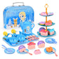 ⏳Zeitlich begrenztes Sonderangebot⏰Kinder-Teeservice Spielzeug – PP/PS – 17-teilig Tragbar für Kinder ab 3 Jahren – Fantasiespiel & Teeparty 🎀
