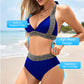 🔥👙Sexy Damen-Badeanzug mit V-Ausschnitt und Wellenmuster für den Urlaub