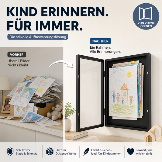 🔥 -50% Heute 🖼️ Bilderrahmen zur Aufbewahrung von Kinderkunstwerken