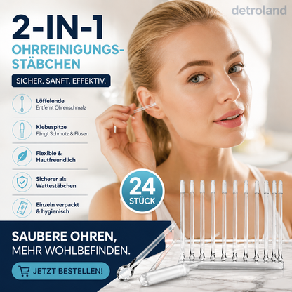 ⏰️Nur für kurze Zeit: 1+1 GRATIS👂Doppelt wirksame, klebrige Ohrreinigungsstäbchen🧹✨