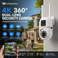 🔍🔍360°-Schwenk- und Neigekamera mit zwei Objektiven und 4K-Auflösung – WLAN-Überwachungskamera für den Außenbereich