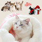 ⏳Zeitlich begrenztes Angebot⏳ Flauschiger Katzen-Winterschlafsack – halb geschlossene Kuschelhöhle mit Cartoon-Muster, Rosa oder Blau