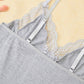 ⏳Begrenzte Zeit 50% Rabatt💥Sexy Nachthemd mit Spitzenbesatz, Schlitz und Schleifendekor für Damen