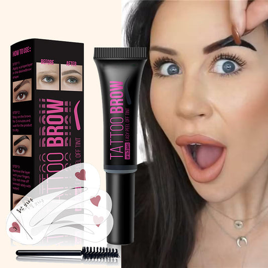 💕Hervorragendes Preis-Leistungs-Verhältnis🔥Wasserfeste, langanhaltende Peel-Off-Augenbrauenfarbe