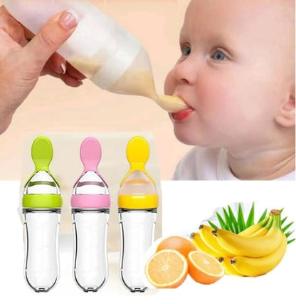 Heißer Verkauf 👼 Drückbare Baby-Löffelflasche