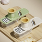 🥔 3-in-1-Mandoline mit Auffangbehälter – scharfe Klingen für perfekte Gemüseschnitte, kompakt und spülmaschinenfest 🥒📦