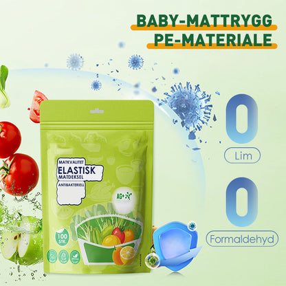 100 Stück elastische Abdeckungen für Lebensmittel in Lebensmittelqualität, antibakteriell