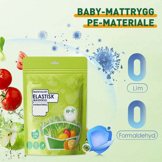 100 Stück elastische Abdeckungen für Lebensmittel in Lebensmittelqualität, antibakteriell