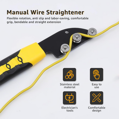 🔥Heißer Sale: 50 % Rabatt🔥 Hand-Drahtglätter – Leichtgängige Rollen, hilft beim Glätten von Kabeln und Drähten, robustes Handwerkzeug 🔧