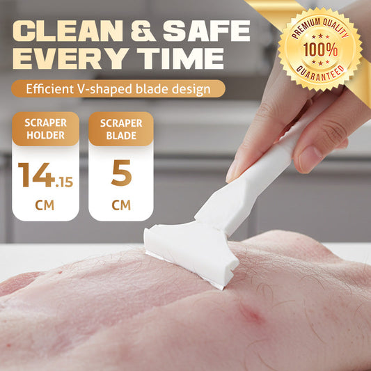 Professional Pork Hair Scraper with 10 Blades