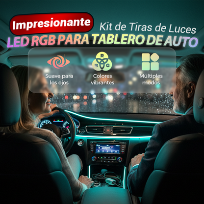 RGB-LED-Lichtstreifen-Set für Armaturenbrett im Auto