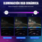 RGB-LED-Lichtstreifen-Set für Armaturenbrett im Auto