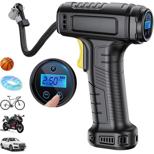 Tragbarer kabelloser Luftkompressor mit Digitalanzeige