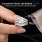 💍 50% RABATT! 💥 Damen Prinzessschliff Zirkonia Ring – Pavé-Fassung & mehrlagiges Band – Funkelndes Design, perfekt für Verlobung oder besondere Anlässe – zeitlose Eleganz ✨