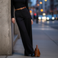 Damenhose mit hoher Taille und weitem Bein