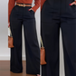 Damenhose mit hoher Taille und weitem Bein