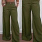 Damenhose mit hoher Taille und weitem Bein