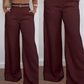 Damenhose mit hoher Taille und weitem Bein