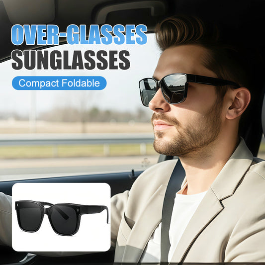 Kompakte, zusammenklappbare Sonnenbrille zum Überziehen