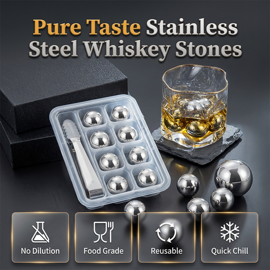 Wiederverwendbare Whiskey-Steine aus Edelstahl