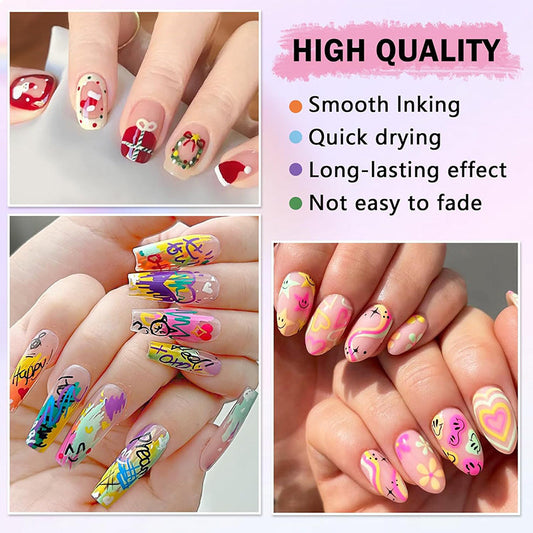 Acryl-Stifte mit zwei Spitzen für die Nagelkunst