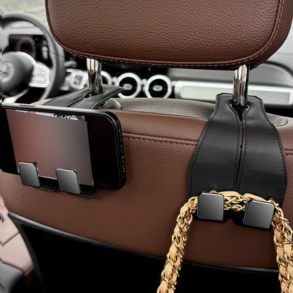 🚗 🛍️ Aufbewahrungshaken für die Rückenlehne – Doppelhakenhalter – besonders robust, einfach zu montieren und ideal für Handtaschen, Einkäufe oder Kindersachen – sorgt für Ordnung im Auto 🔑