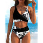 ⏰ Nur noch heute 50% Rabatt! 👙 Hochtailliertes Wickel Bikini Set mit tropischem Blumenprint, figurformender Schnitt, sanfte Bauchabdeckung für Strand, Schwimmbad und Sommerurlaub ✨
