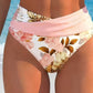 ⏰ Nur noch heute 50% Rabatt! 👙 Hochtailliertes Wickel Bikini Set mit tropischem Blumenprint, figurformender Schnitt, sanfte Bauchabdeckung für Strand, Schwimmbad und Sommerurlaub ✨