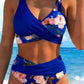 ⏰ Nur noch heute 50% Rabatt! 👙 Hochtailliertes Wickel Bikini Set mit tropischem Blumenprint, figurformender Schnitt, sanfte Bauchabdeckung für Strand, Schwimmbad und Sommerurlaub ✨