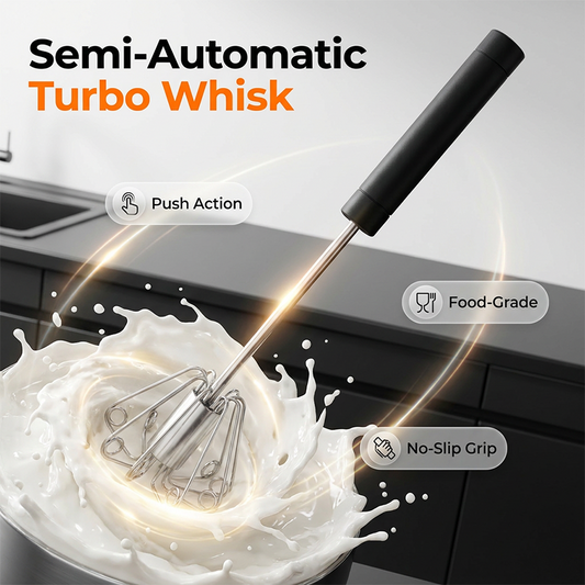 🔥Letzter Tag: 52% Rabatt!⏰🥳💞 Über 50.000 Stück verkauft!⚡🎂🥚Halbautomatischer Turbo-Schneebesen🍳🎁