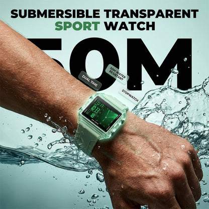 ⌚ JETZT 50 % RABATT! 💧 Transparente Digitaluhr – wasserdicht bis 50 m, leuchtendes Display und Hybrid-Anzeige – Stil trifft auf Funktionalität ✨