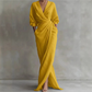 👗✨ Elegantes Maxi-Wickelkleid mit V-Ausschnitt