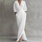 👗✨ Elegantes Maxi-Wickelkleid mit V-Ausschnitt