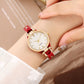 ⌚ Luxuriöse Vintage-Damenuhr mit dünnem Band & Lederarmband – elegantes Quarzwerk, zeitloses Design & vielseitig – perfekt für Alltag, Büro & besondere Anlässe