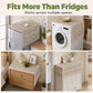 Cotton Linen Refrigerator Dust Cover with Pockets