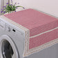 Cotton Linen Refrigerator Dust Cover with Pockets