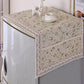 Cotton Linen Refrigerator Dust Cover with Pockets